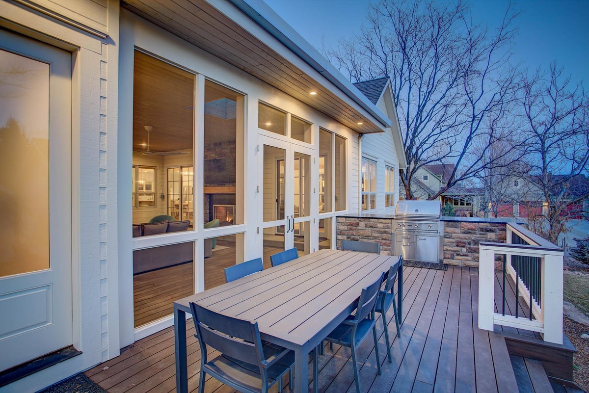 back porch on a older remodeled home