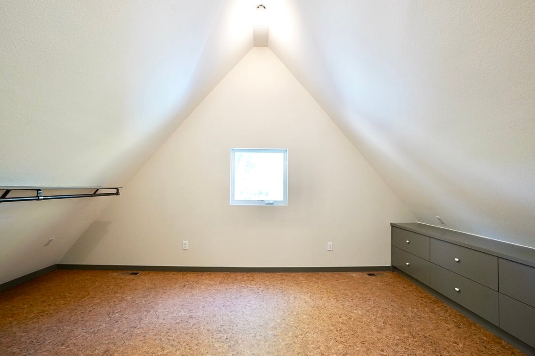built in storage in loft in ADU