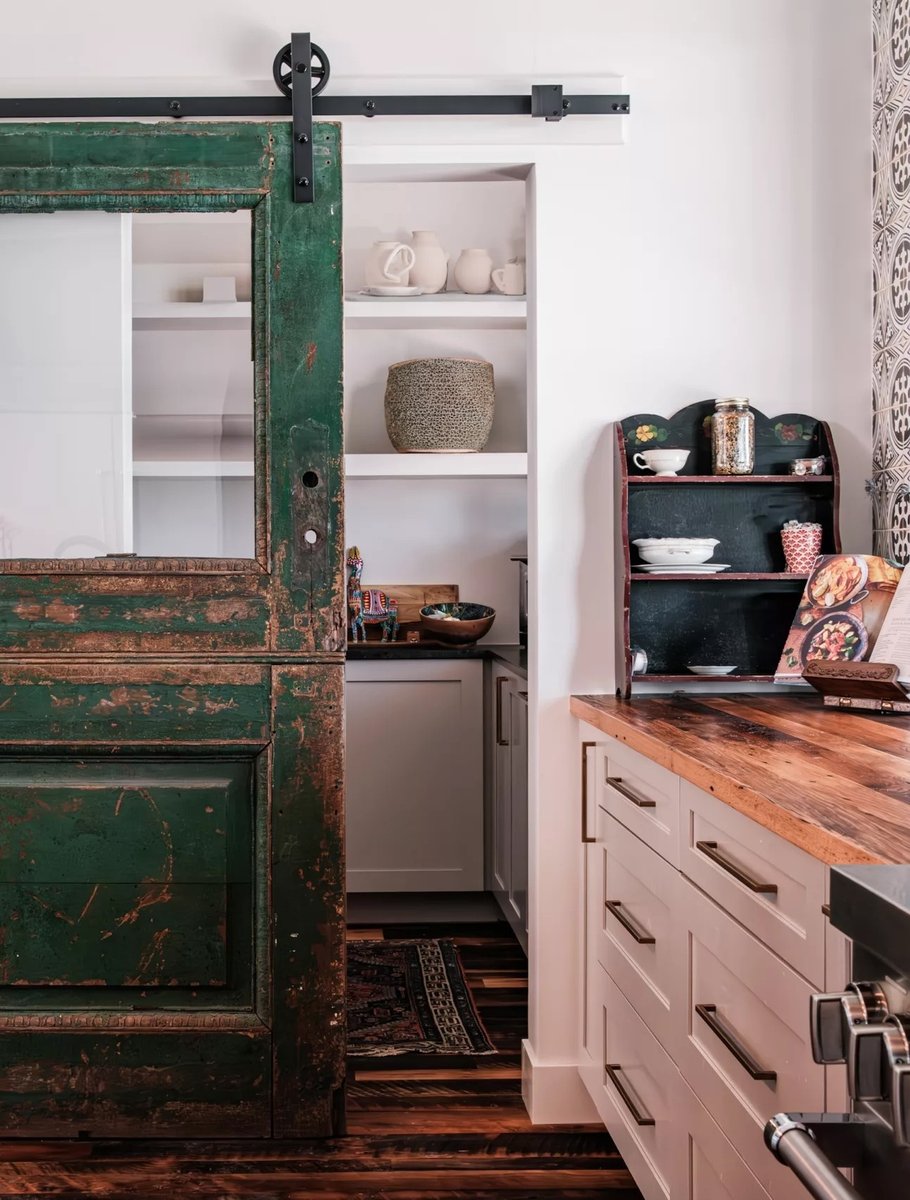 Kitchen and Pantry Remodel with Antique Door in Boulder County, Colorado