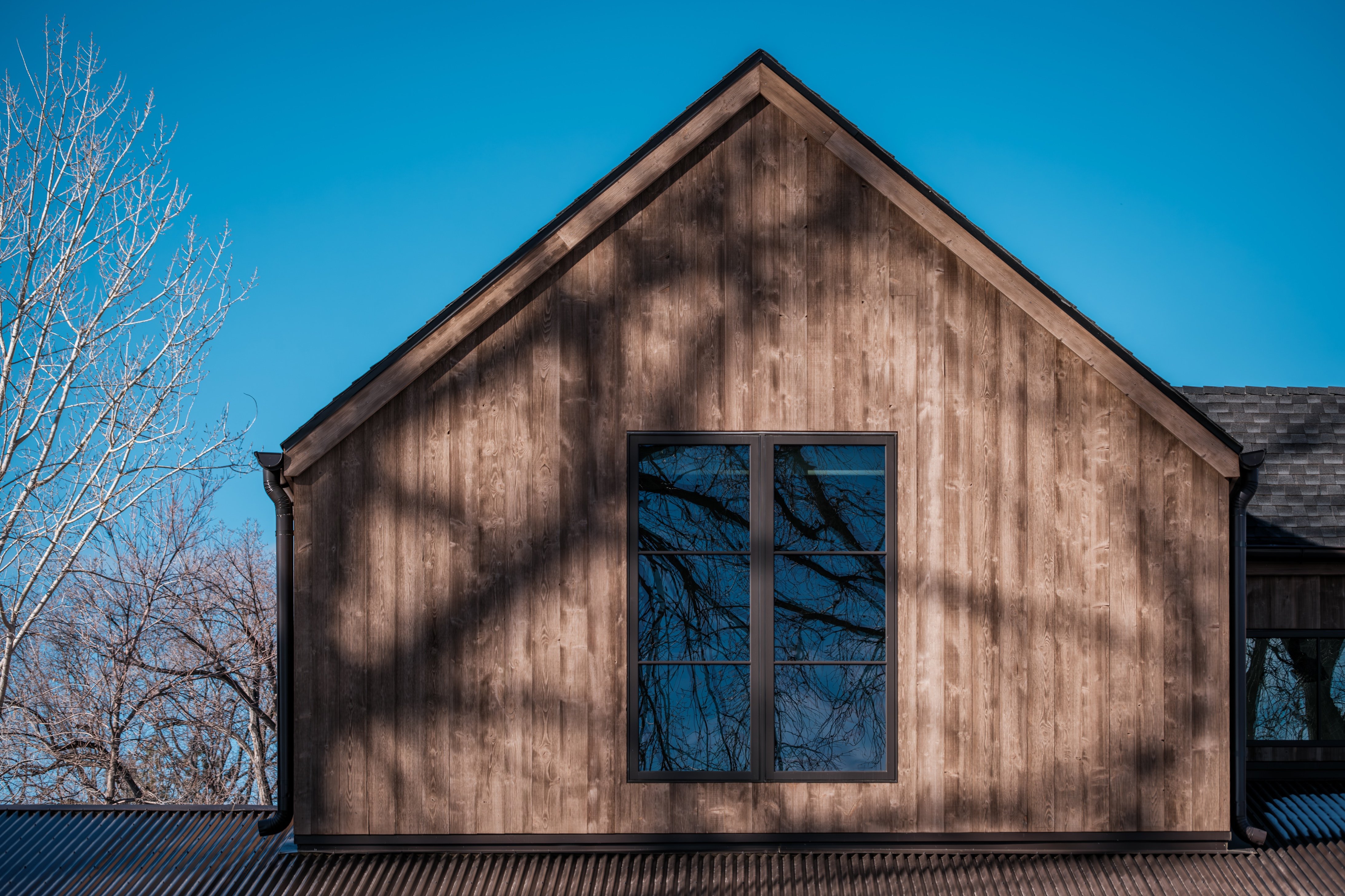 closeup shot of the exterior of the home