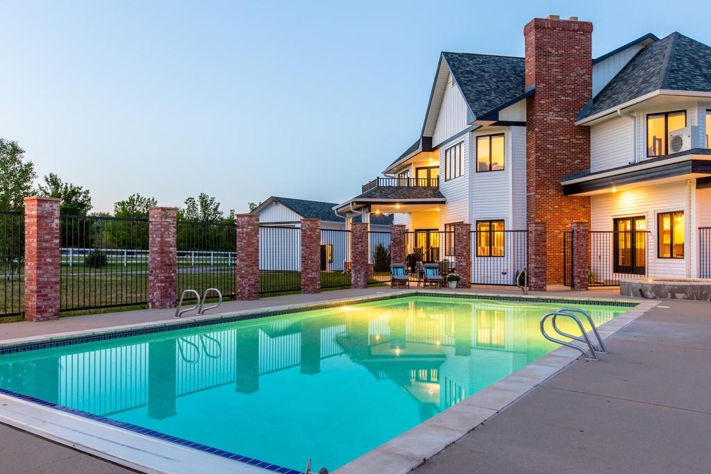 pool in the backyard of a Colorado home