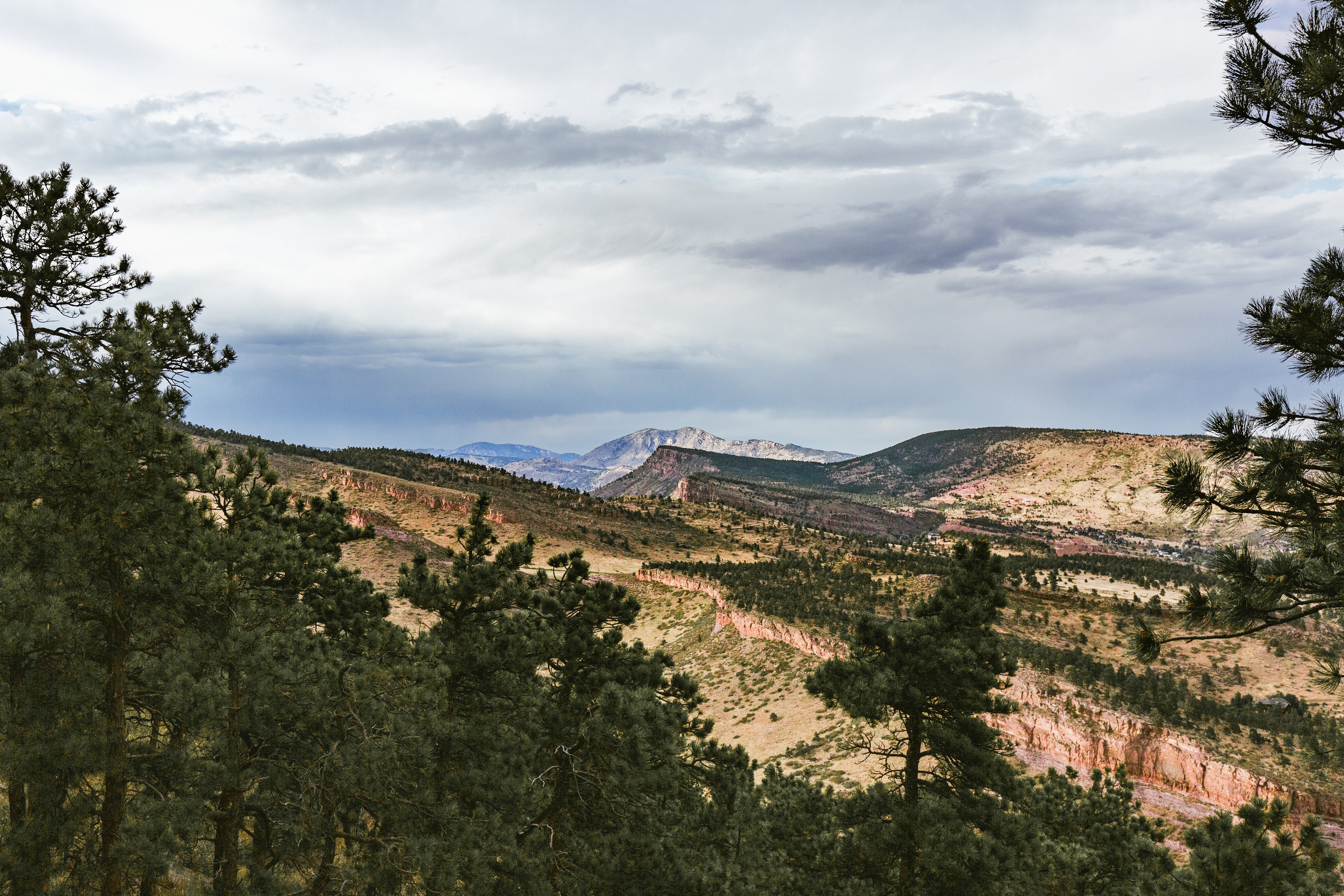 View of flatirons from Boulder home