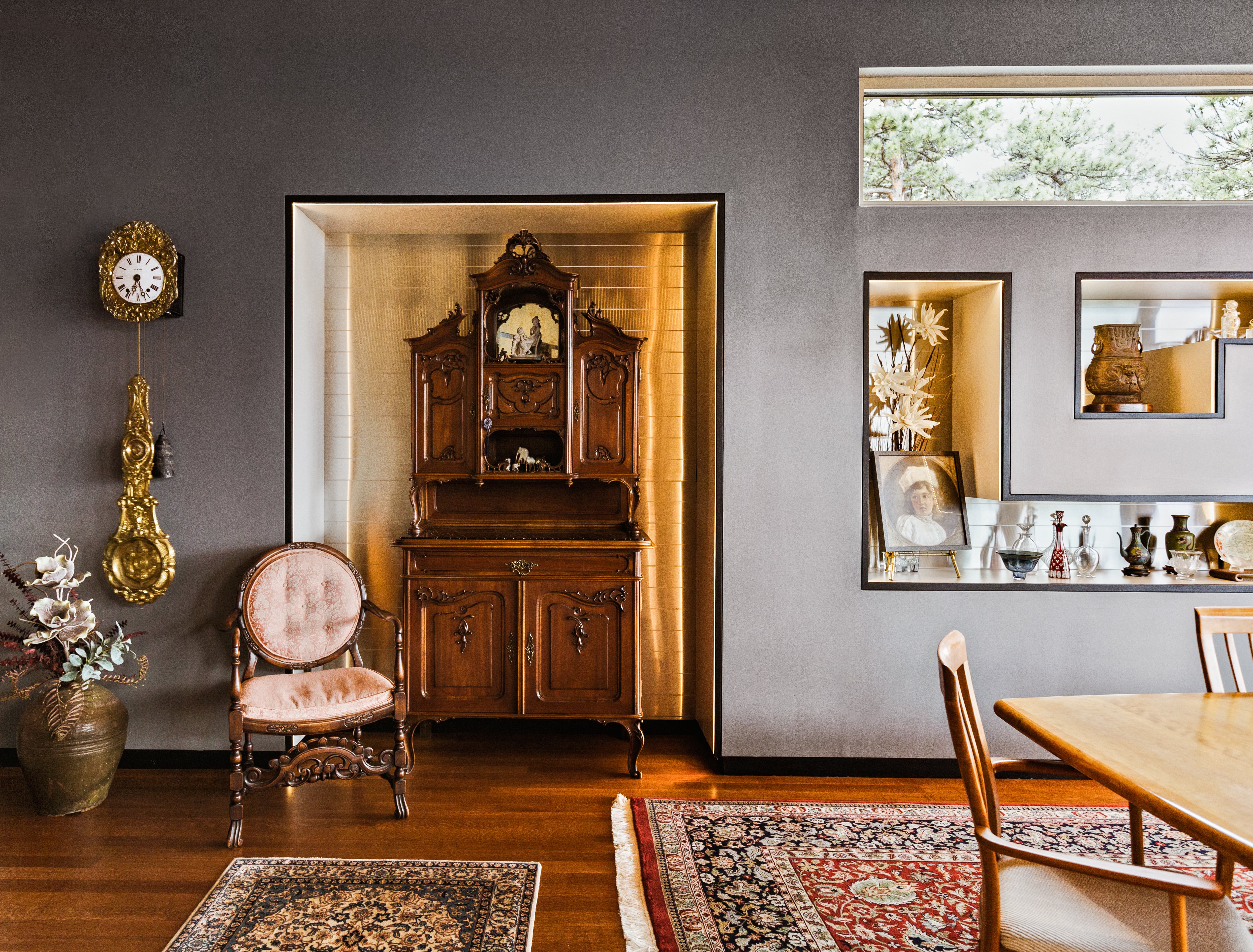 eclectic new remodel in Boulder Colorado view from dining room