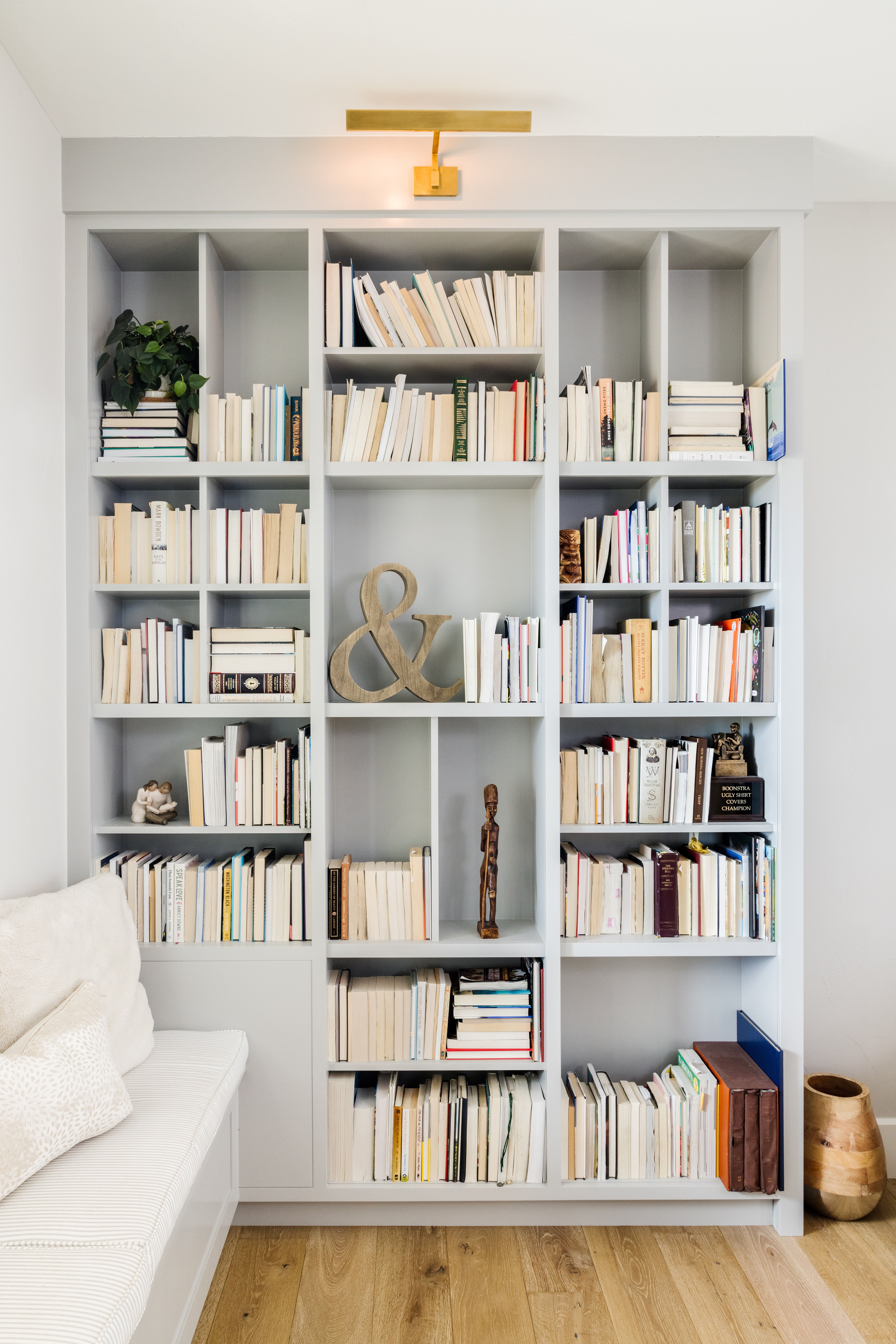 custom bookcase built in office