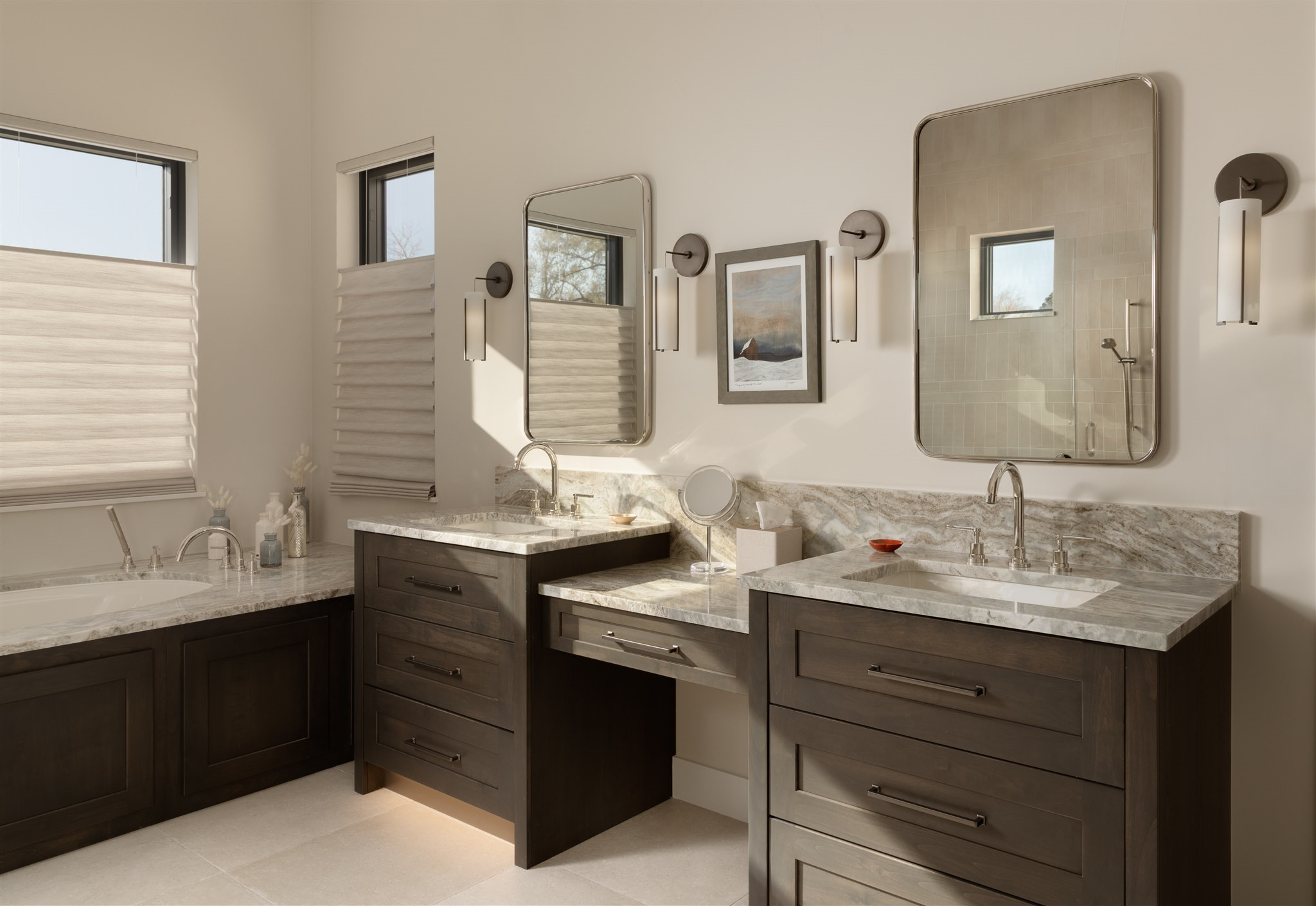double vanity in guest bathroom 
