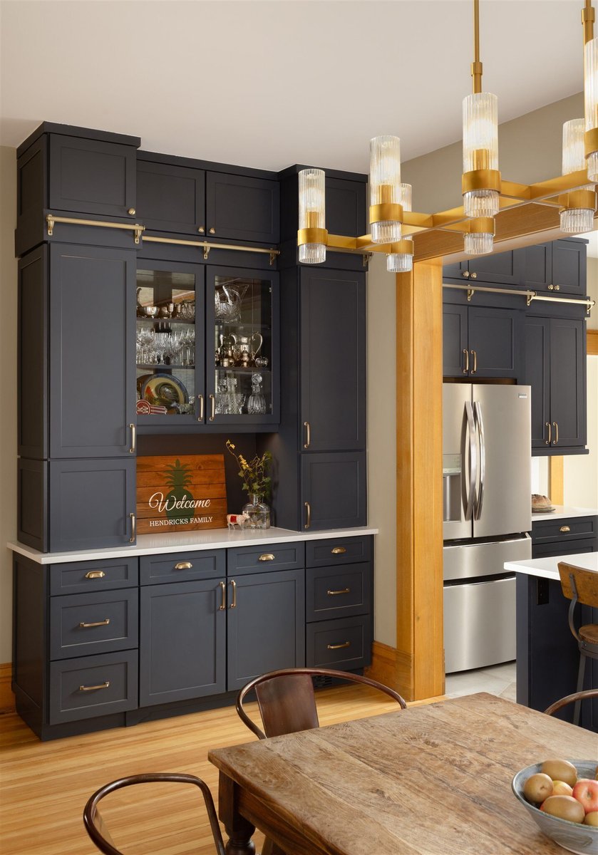 custom built in cabinets in a dining room