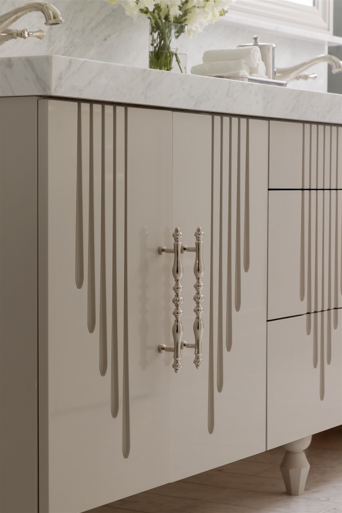 custom luxury white bathroom vanity